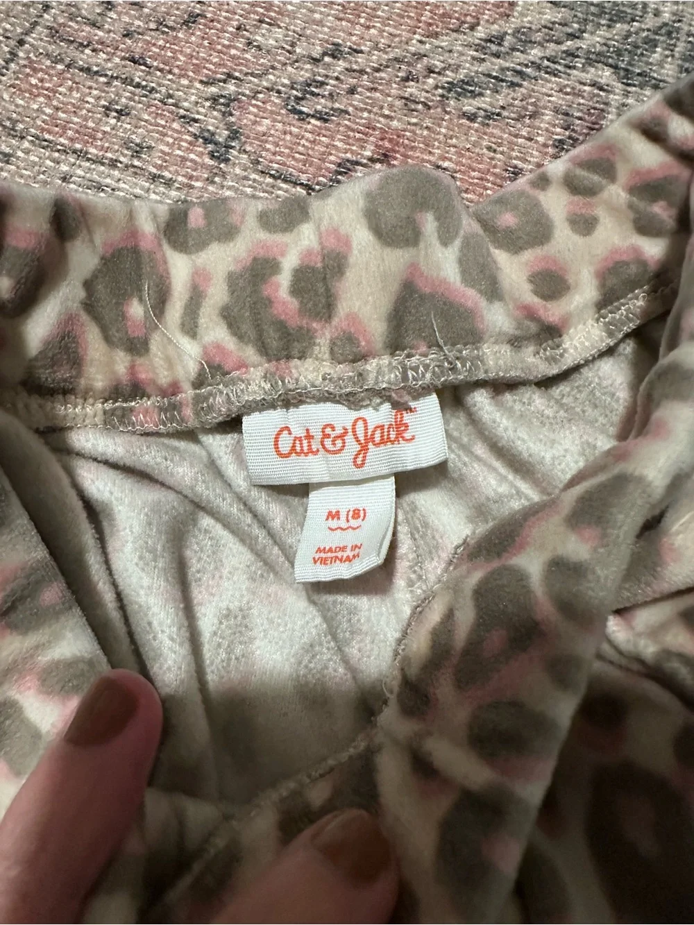 Cat & Jack Pink and Brown Leopard Kids Matching Jogger Set